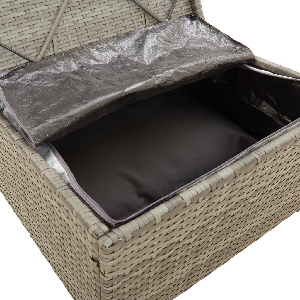 Vidaxl - Salon de jardin 4 pcs avec coussins Gris Résine tressée vidaXL 318676 - Imagen 5