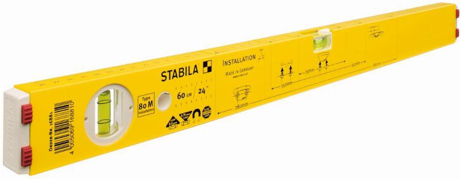 Stabila - Niveau à bulle STABILA Type 80 m installation 60cm - 16881 - Imagen 1