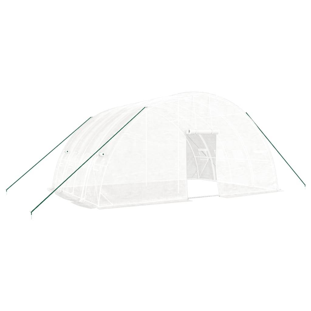 Serre de jardin 24m² - Serre de culture avec cadre en acier blanc 6x4x2,85 m MP704 MAISON CHIC