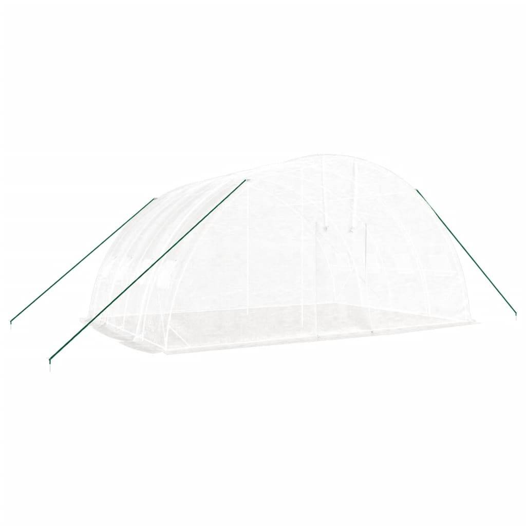 Serre de jardin 24m² - Serre de culture avec cadre en acier blanc 6x4x2,85 m MP704 MAISON CHIC - Image 3