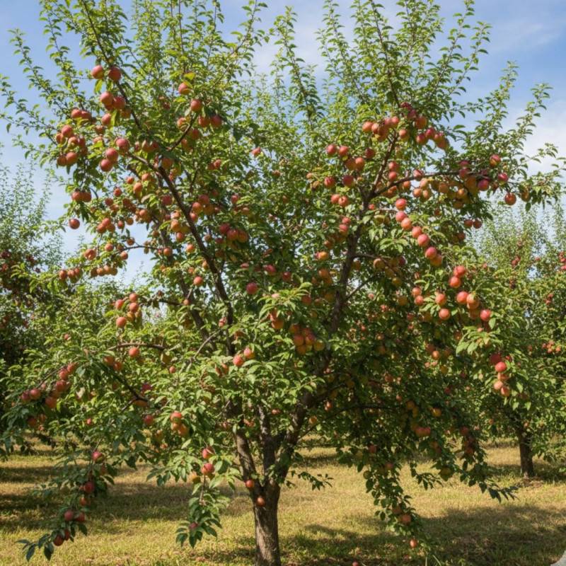 Prunier Prune Abricot - Bon rendement - Pot de 15L - 1/2 tige - 150/175 cm - De 3,00 m à 5,00 m - Imagen 4