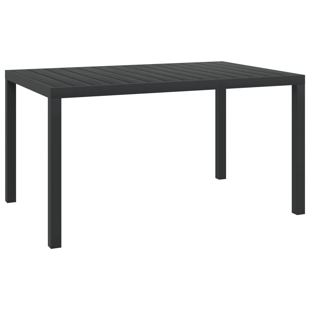 Vidaxl - Table de jardin noir 150 x 90 x 74 cm Aluminium et WPC vidaXL 42791 - Image 1