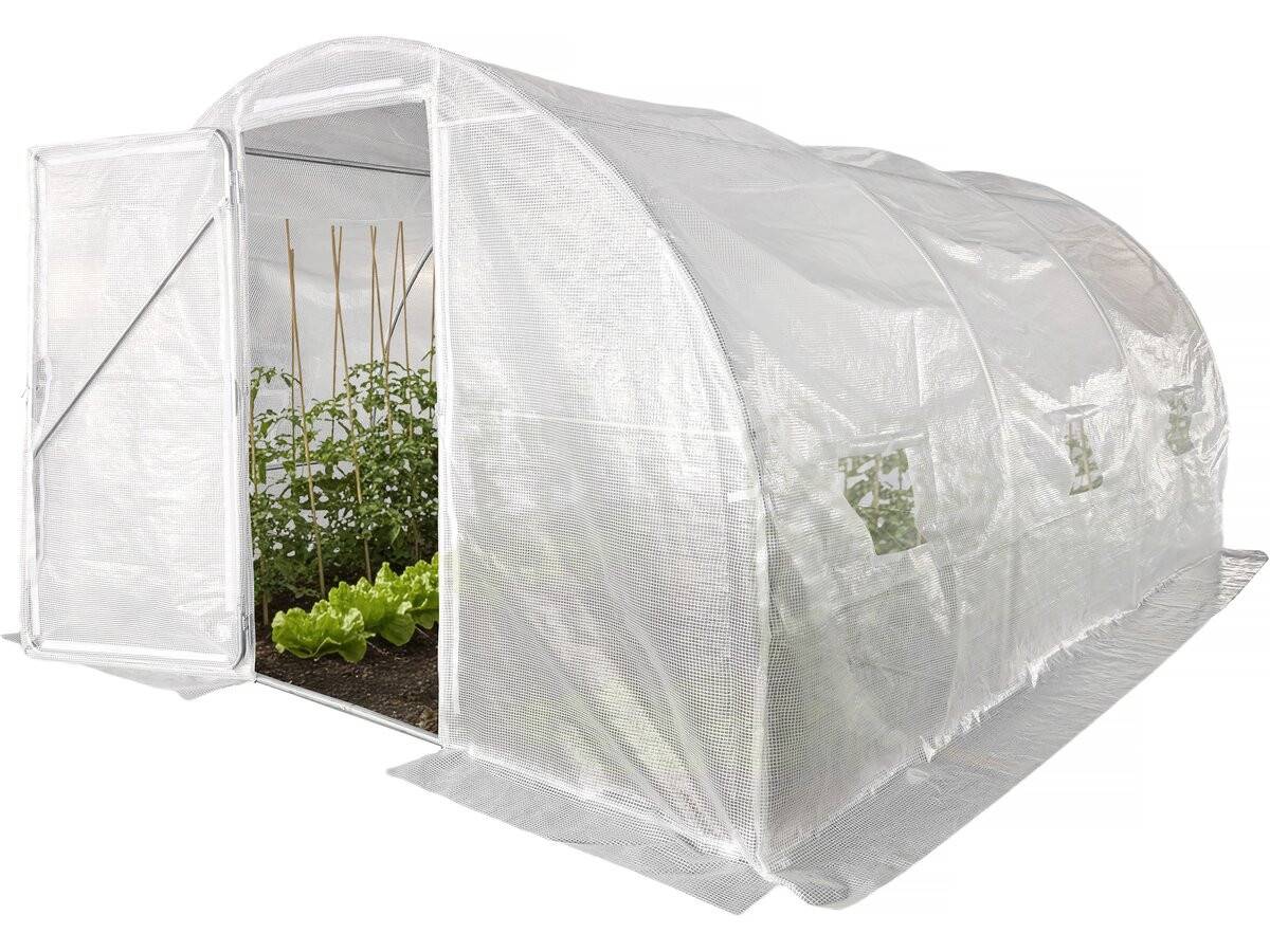 Habitat Et Jardin - Serre Tunelle De Jardin Avec Porte 4 X 3 M "mimosa" - 12 M² - 180g - Blanc -habitat Et Jardin