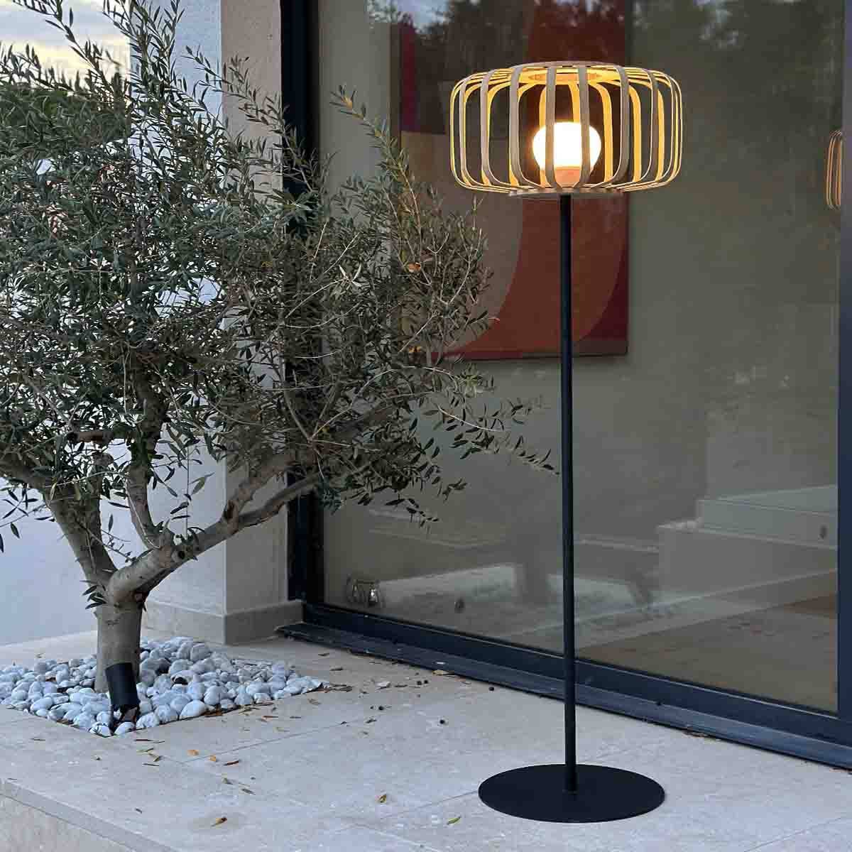 Lumisky - Lampadaire extérieur sans fil STANDY BAMBOU H150cm - Imagen 8