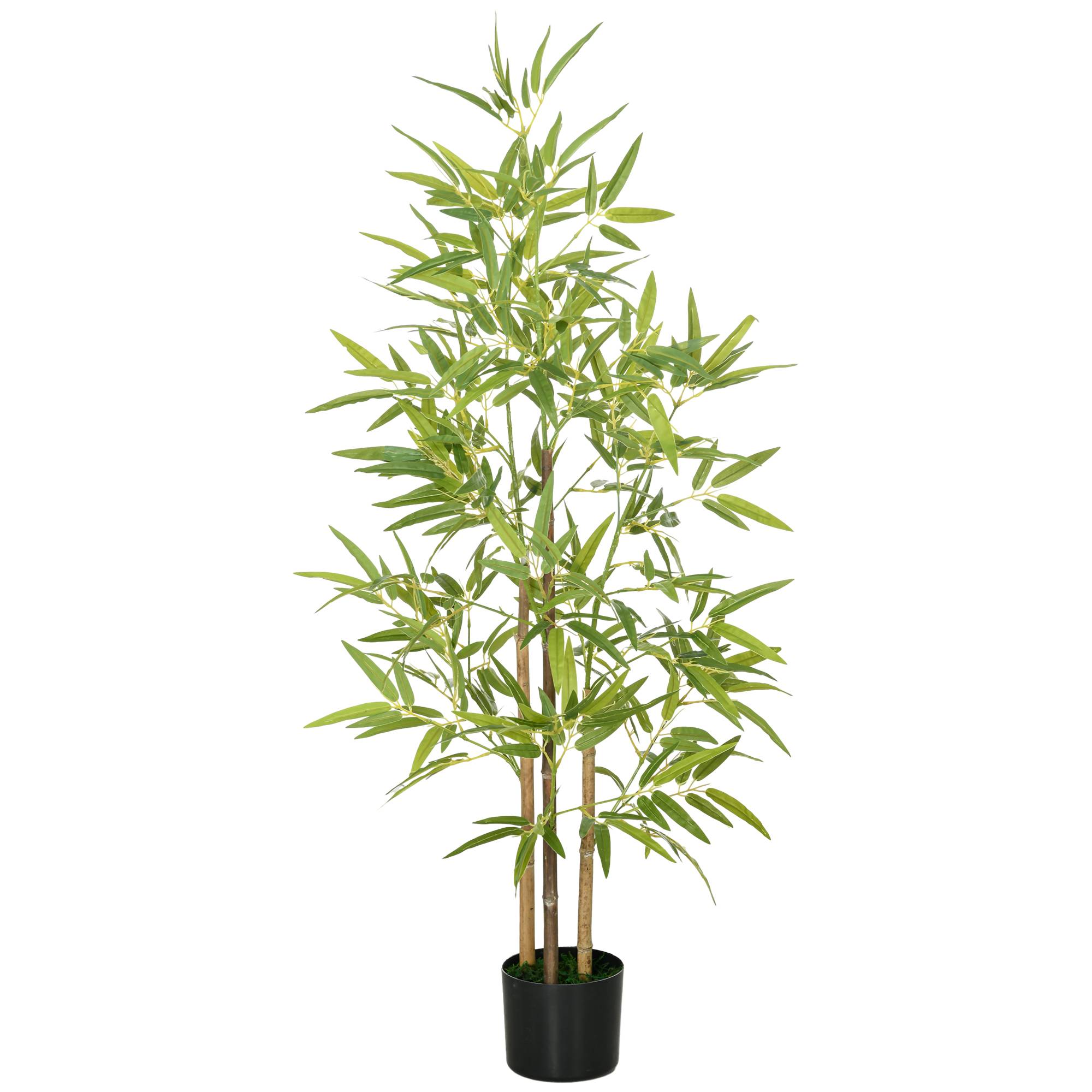 Plante artificielle Bambou arbre artificiel hauteur 120 cm avec pot, décoration interieur, très réaliste - Image 2