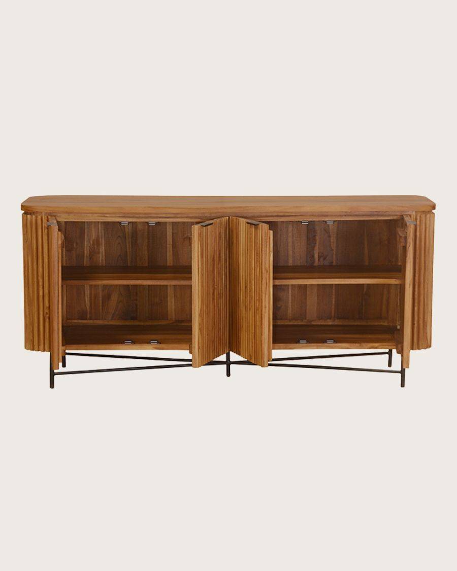 Opéra - Buffet rétro en bois de teck recyclé - UNIQKA - Imagen 3