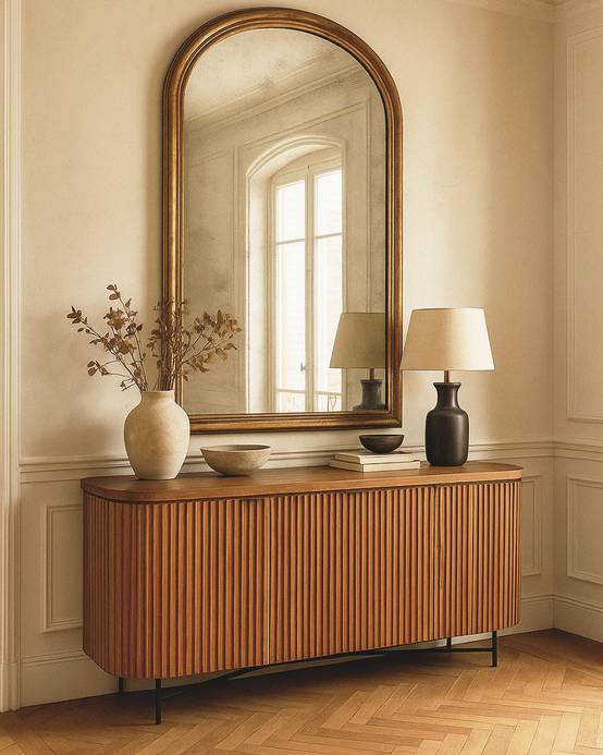 Opéra - Buffet rétro en bois de teck recyclé - UNIQKA - Imagen 2