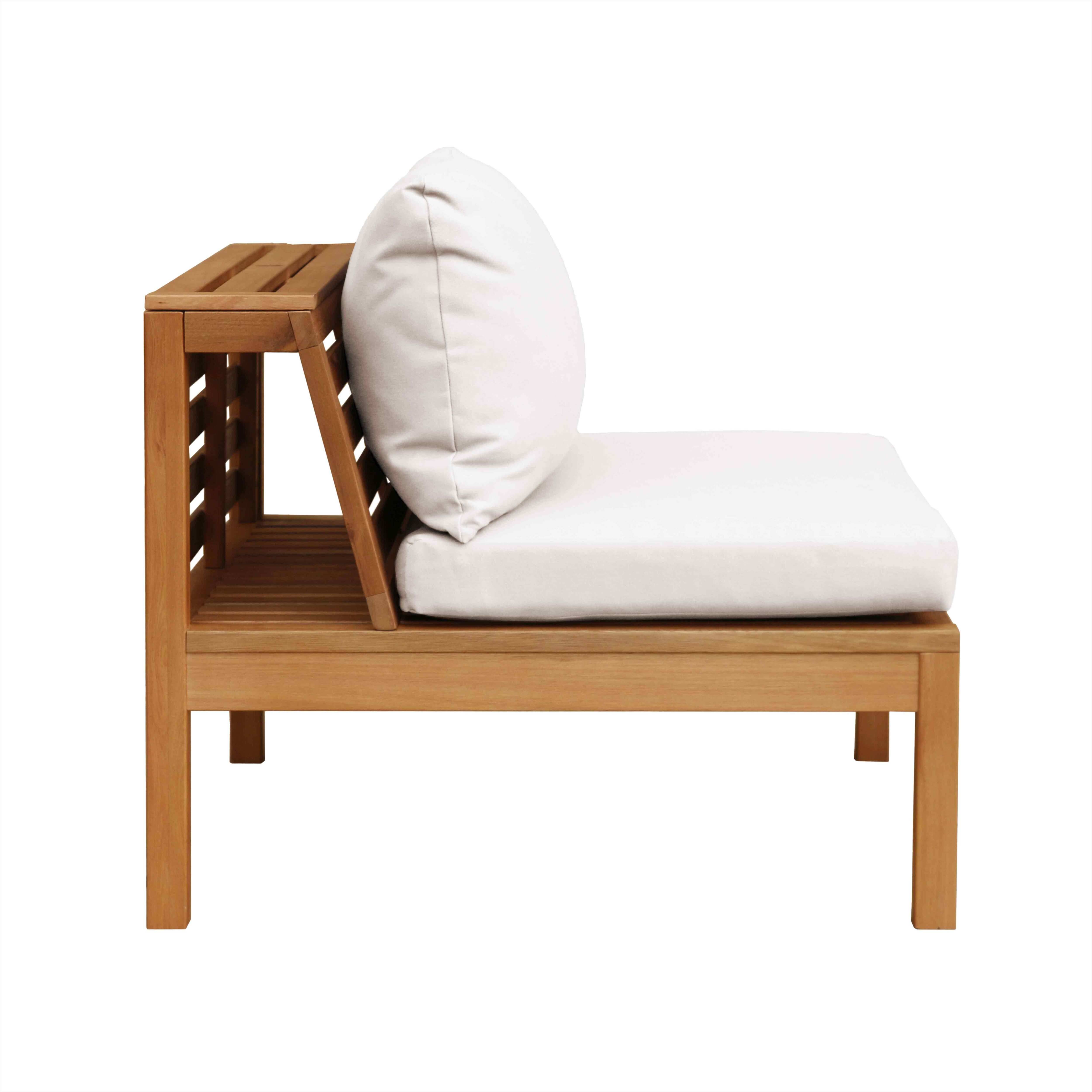 Oviala - Salon de jardin bas d'angle 2 canapés, 1 fauteuil et une table écru Maupiti - Oviala - Imagen 4