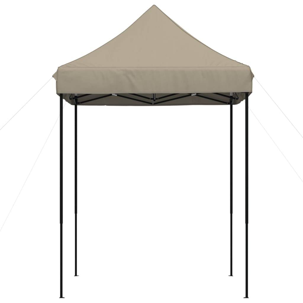 Petit Barnum Pliant 2x2 m Acier Chapiteau Escamotable pour Balcon Terrasse Taupe – ComfortXL Outdoor Living - Image 4