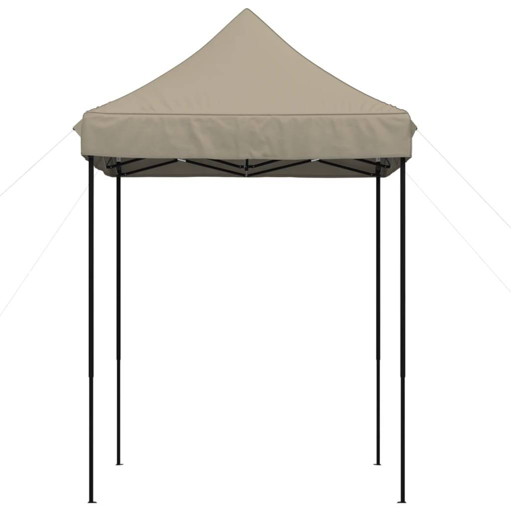 Petit Barnum Pliant 2x2 m Acier Chapiteau Escamotable pour Balcon Terrasse Taupe – ComfortXL Outdoor Living - Image 3