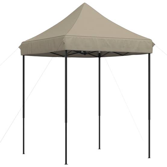 Petit Barnum Pliant 2x2 m Acier Chapiteau Escamotable pour Balcon Terrasse Taupe – ComfortXL Outdoor Living - Image 5