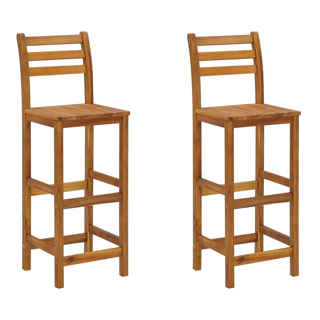 Maison Chic - Ensemble de 3 pcs bar de jardin - Mobilier d'extérieur - Mobilier de jardin bois d'acacia solide-JU2127 - Image 5