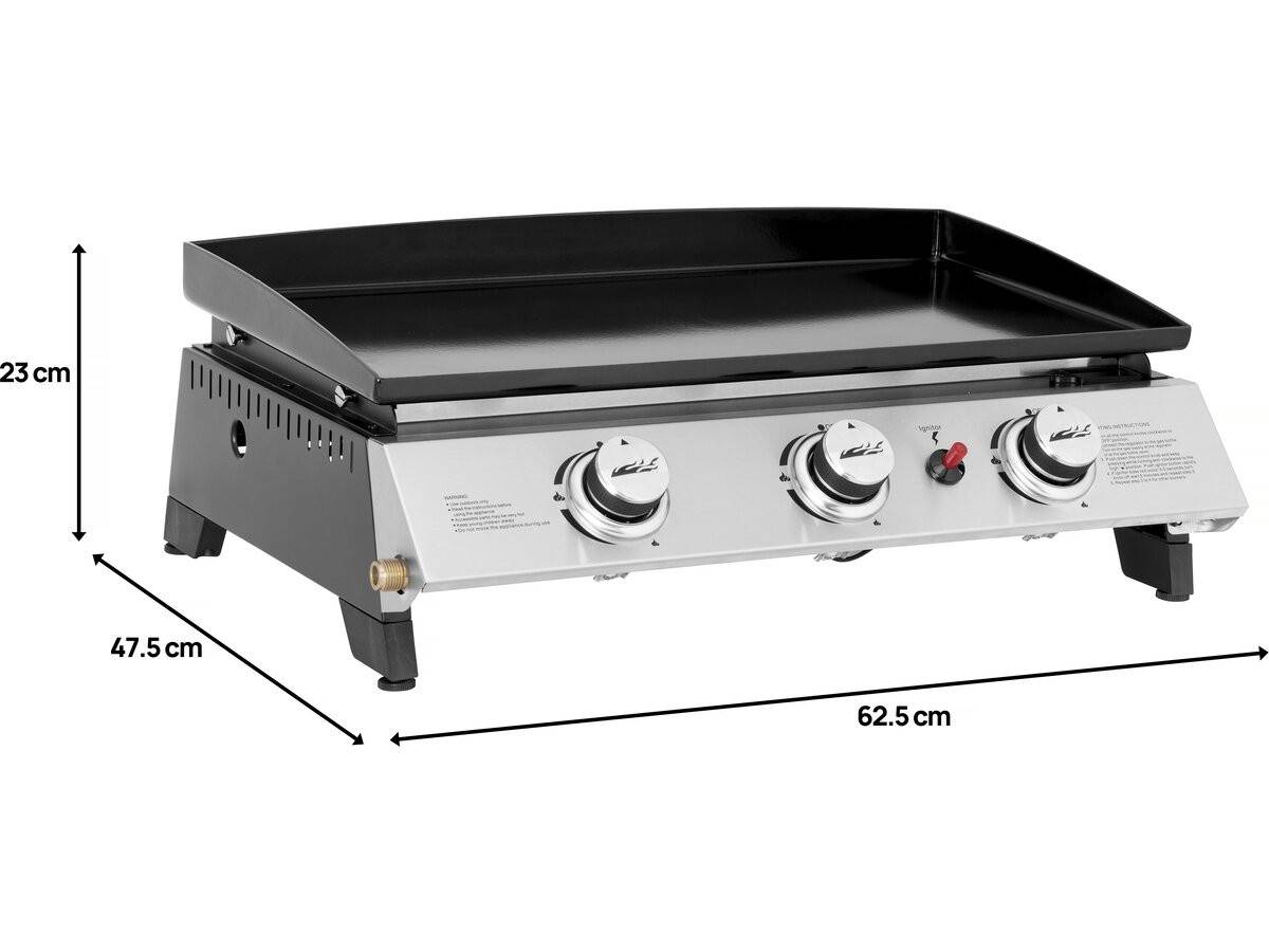 Habitat Et Jardin - Plancha Gaz 3 Brûleurs "jolly" - 7,5 Kw - Gris -habitat Et Jardin - Image 4