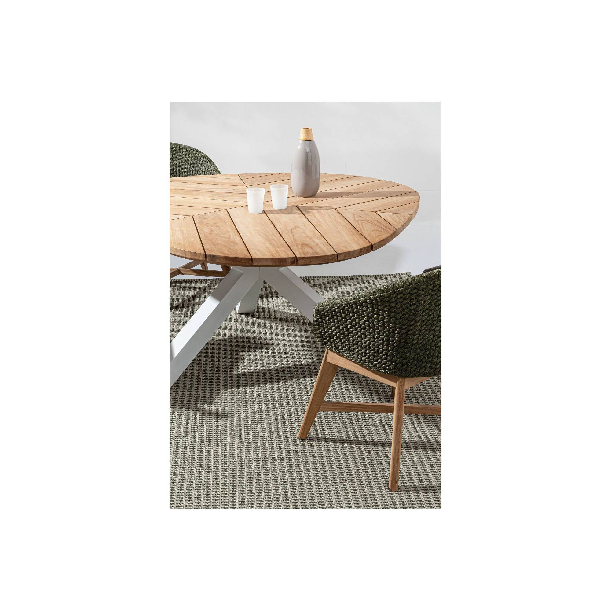 Autre - Table de jardin forme galet en teck et aluminium L160 - CAP FERRET - Imagen 5
