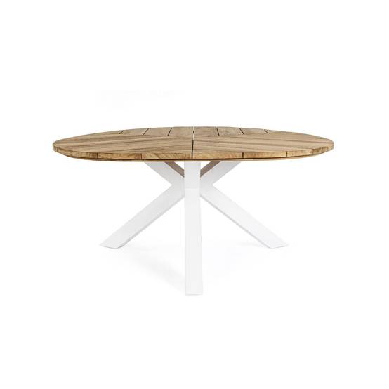 Autre - Table de jardin forme galet en teck et aluminium L160 - CAP FERRET - Imagen 8