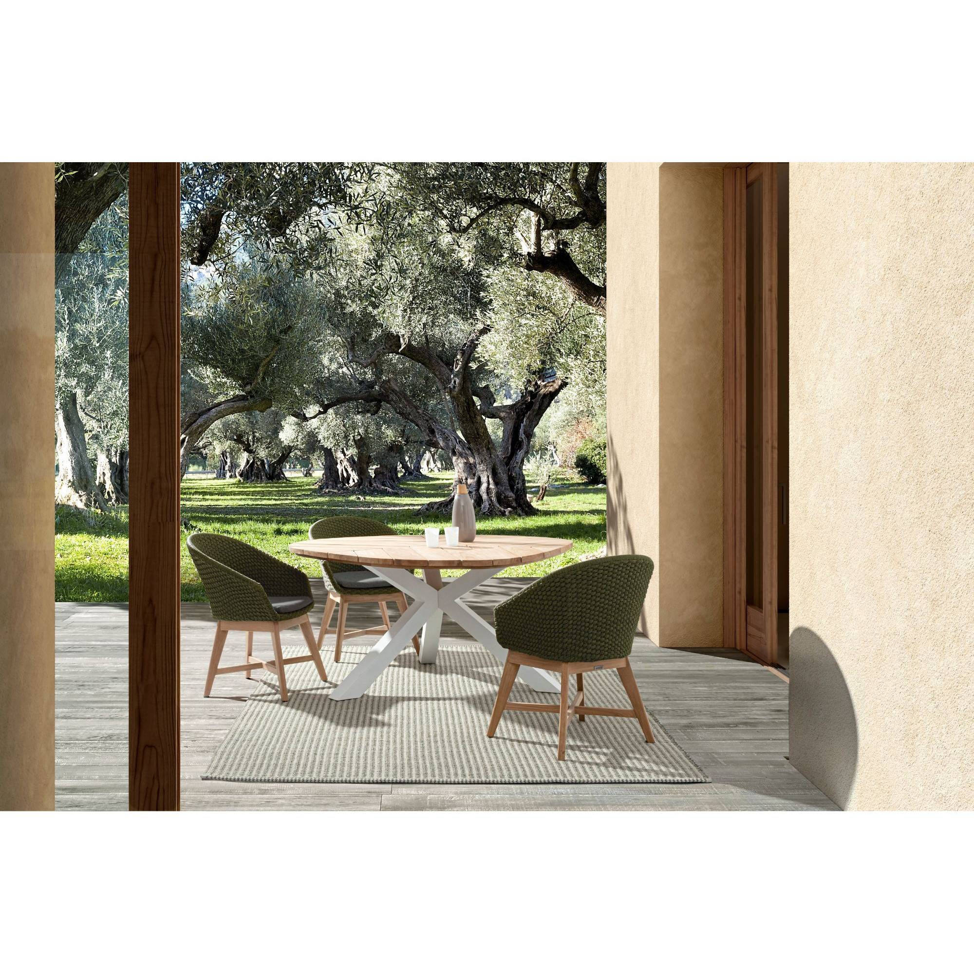Autre - Table de jardin forme galet en teck et aluminium L160 - CAP FERRET - Imagen 4