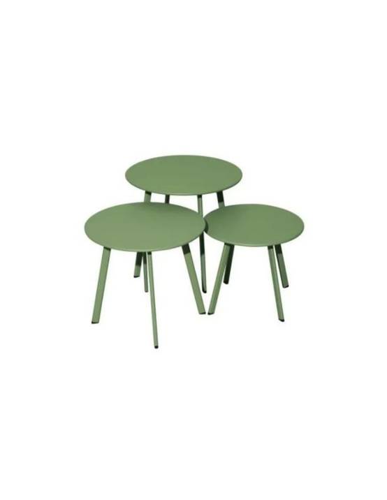 Proloisirs - Table Massai Diam. 45 X H 39cm - Amande - Image 1