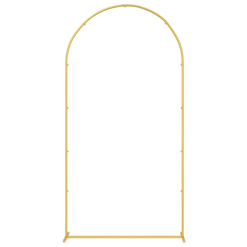Arche de jardin en acier doré pour cérémonie et support plantes 100x200 cm - ComfortXL Outdoor Living - Image 2