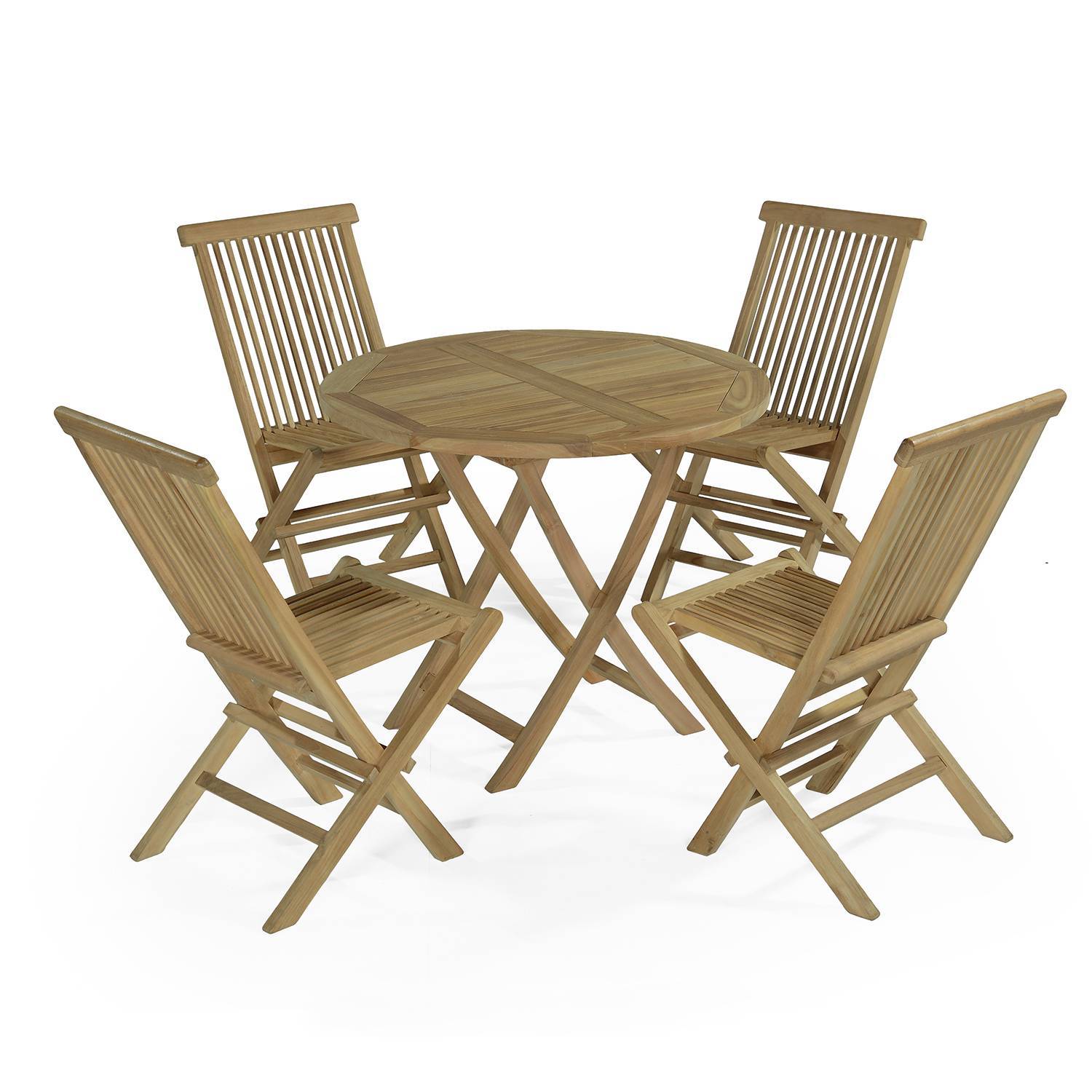 Salon de jardin en teck massif Naples, 4 places - TECK'Attitude - Imagen 1