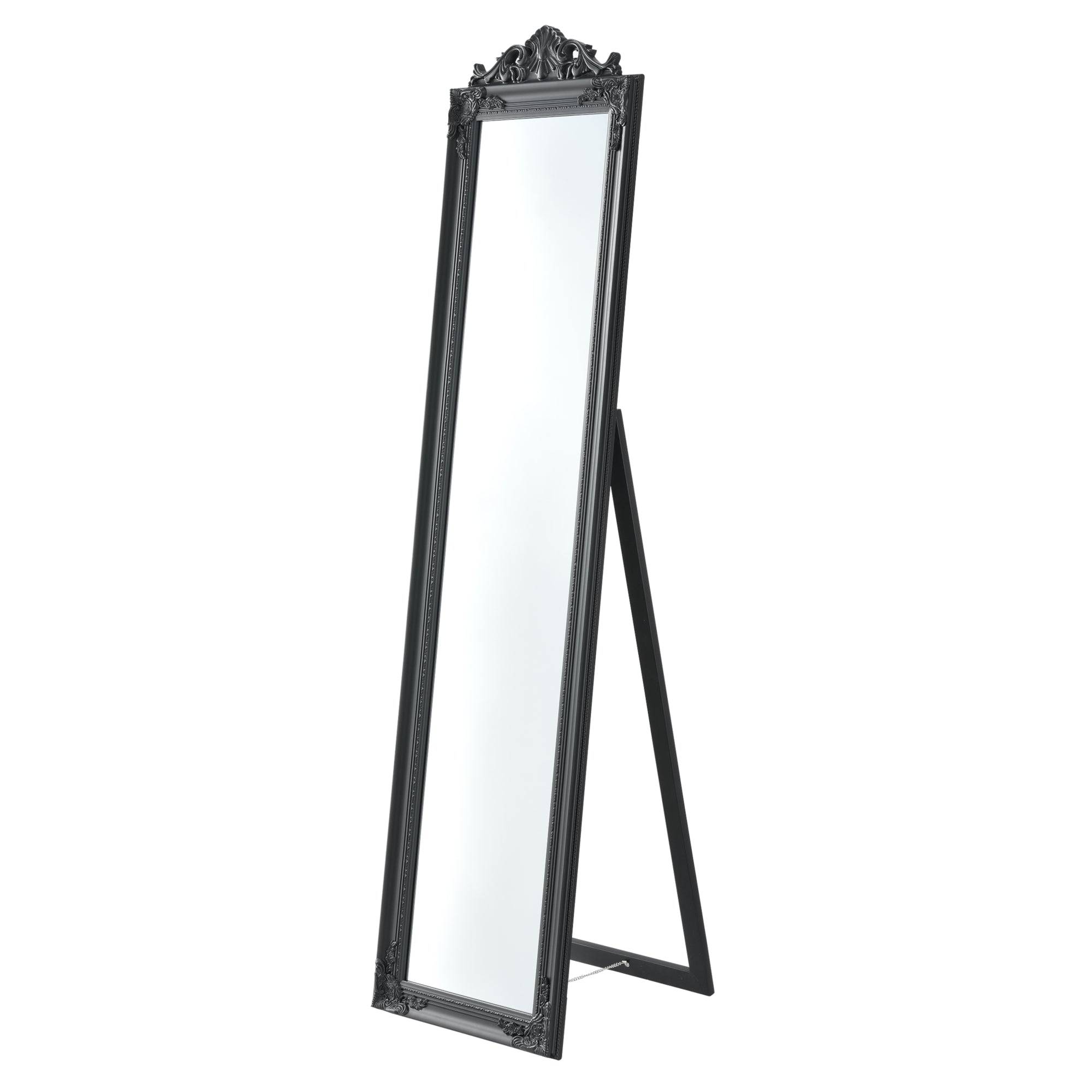 Helloshop26 - Miroir sur pied inclinable 160 x 40 cm gris foncé - Imagen 1