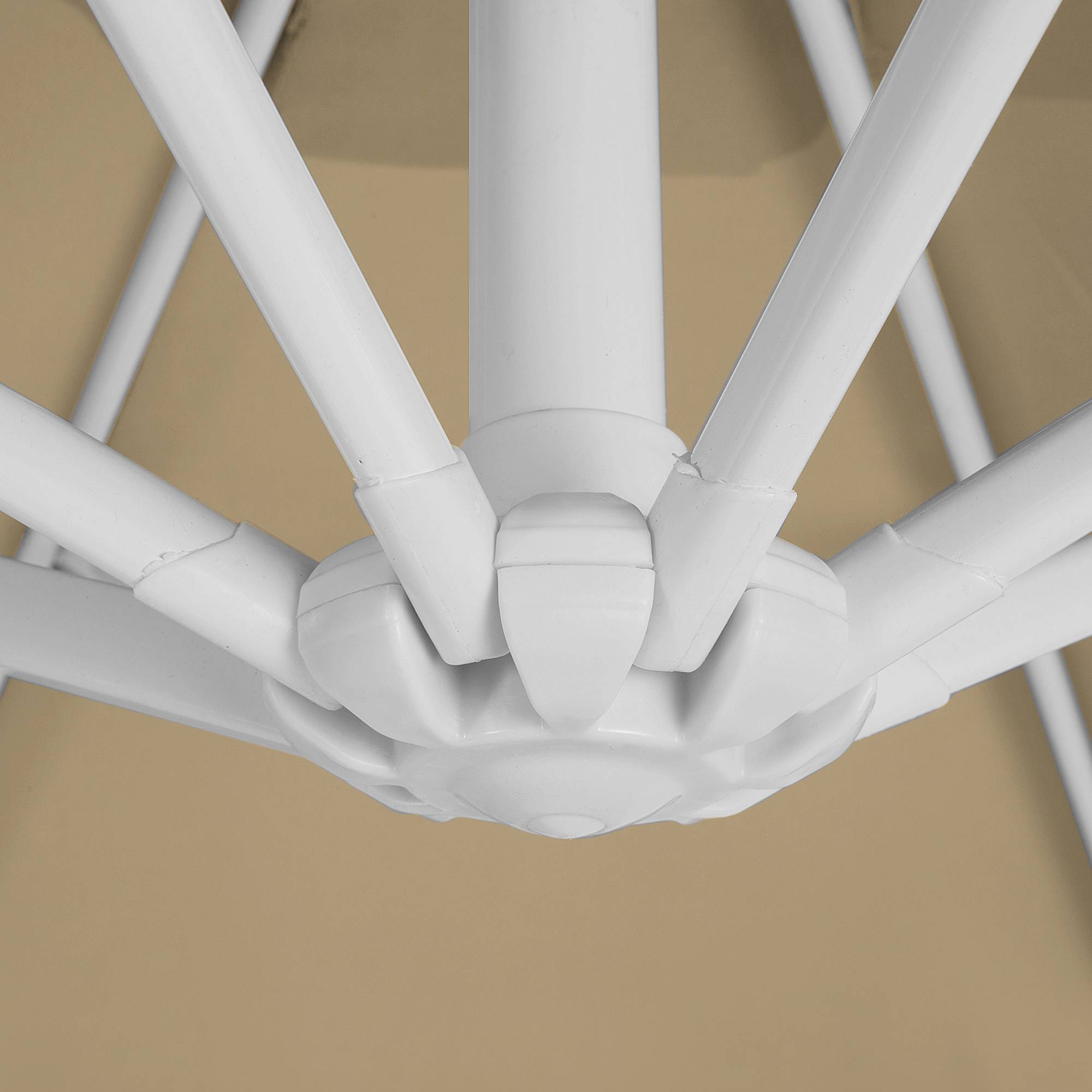 Beliani - Parasol déporté Tissu Beige foncé SAVONA - Beliani - Imagen 5