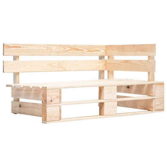 Helloshop26 - Salon de jardin meuble d'extérieur ensemble de mobilier palette 4 pièces avec coussins bois de pin imprégné - Imagen 3
