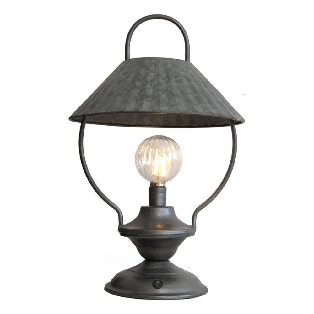Lanterne lumière extérieur jardin à poser ancienne métal gris 45cm Chemin de campagne - Image 1