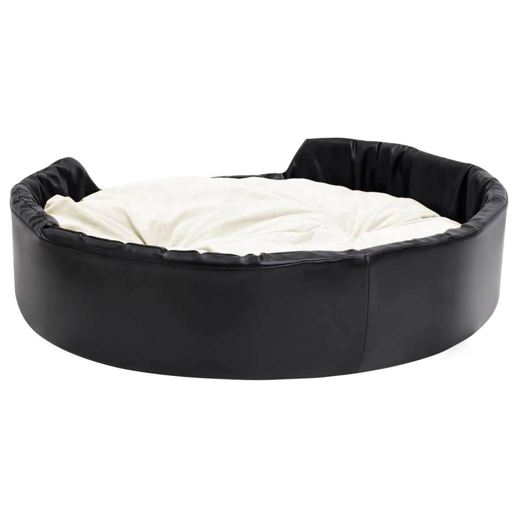 Vidaxl - Lit pour chiens Noir et beige 99x89x21 cm Peluche et similicuir vidaXL - Imagen 6