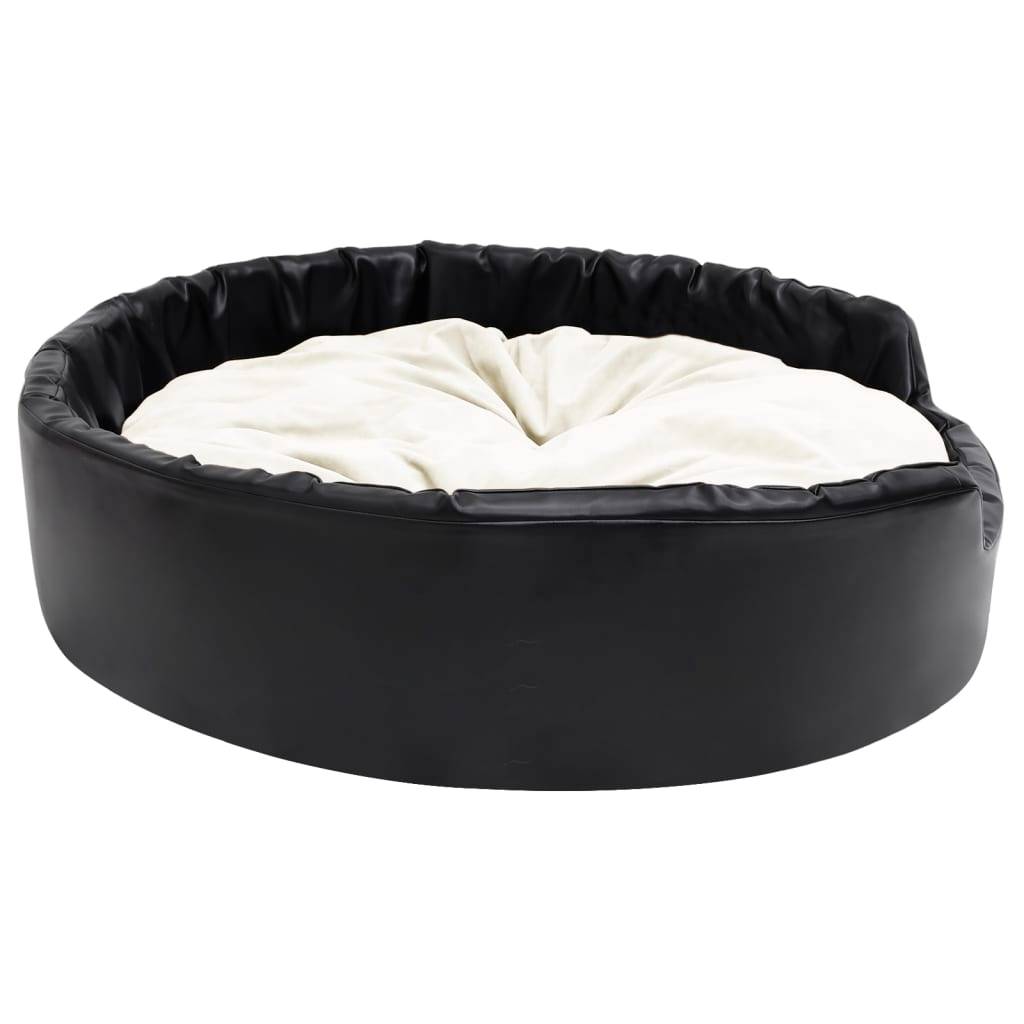 Vidaxl - Lit pour chiens Noir et beige 99x89x21 cm Peluche et similicuir vidaXL - Imagen 5