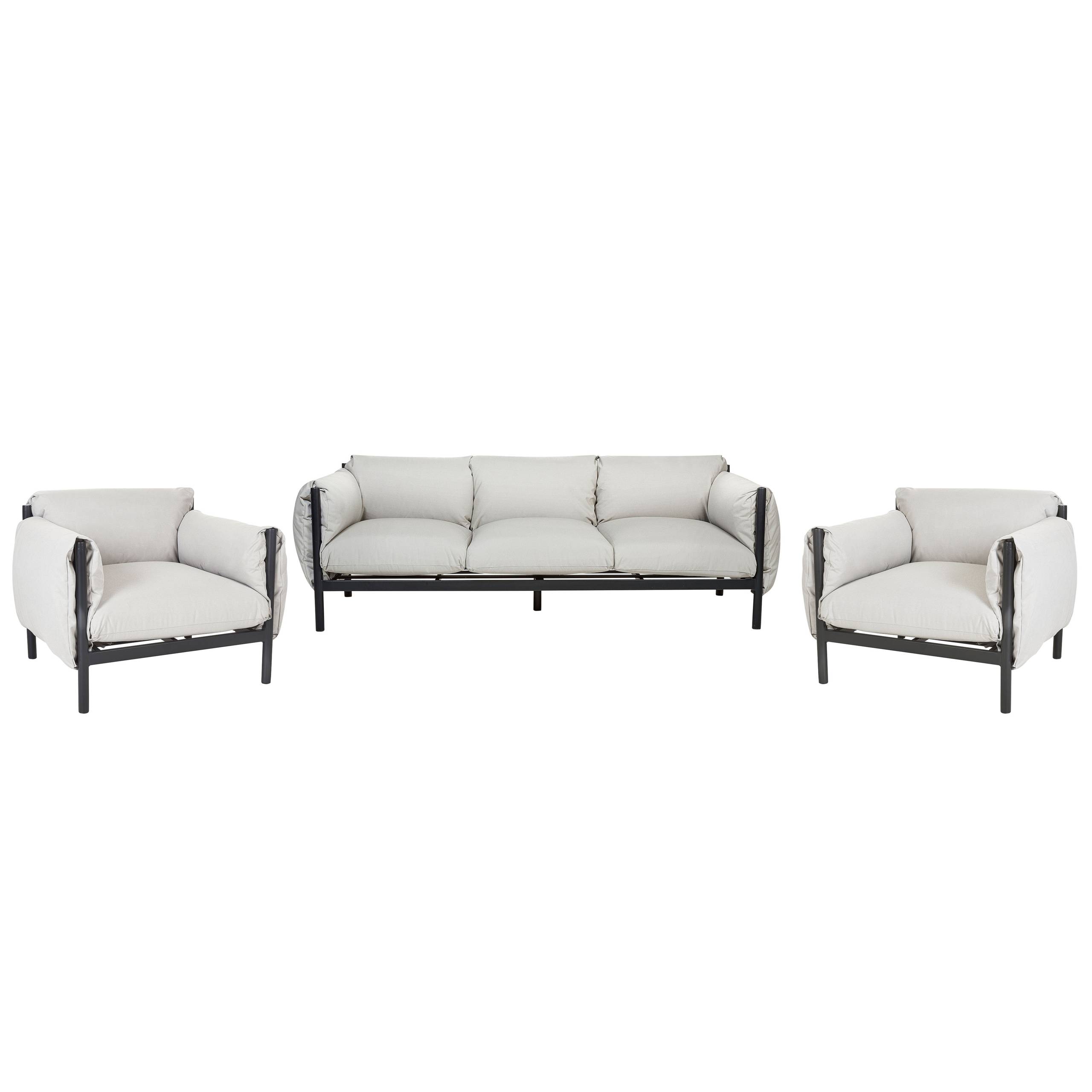 Beliani - Set de jardin, 5 Personnes Aluminium Gris ESPERIA - Beliani - Imagen 2