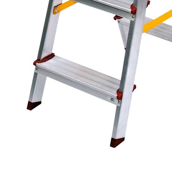 Escabeau Double 3 Marches Aluminium Pliable 65 cm – Marchepied Stable Antidérapant Charge 150 kg pour Bricolage et Travaux VITO - Image 6