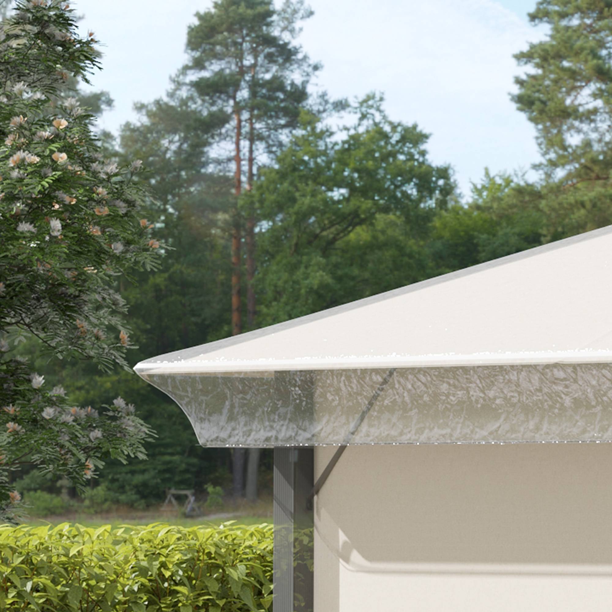 Outsunny - Housse bâche de protection transparente en PVC pour tonnelle barnum 3 x 3 m - Outsunny - Imagen 9