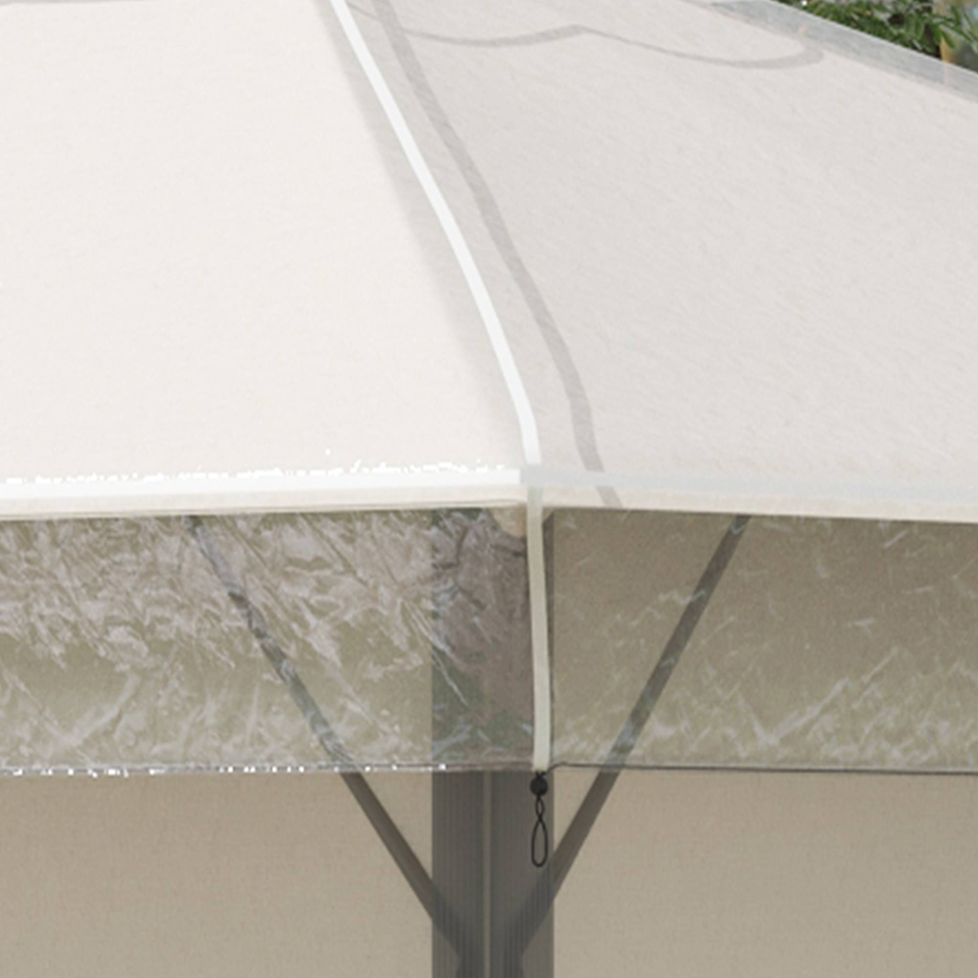 Outsunny - Housse bâche de protection transparente en PVC pour tonnelle barnum 3 x 3 m - Outsunny - Imagen 7