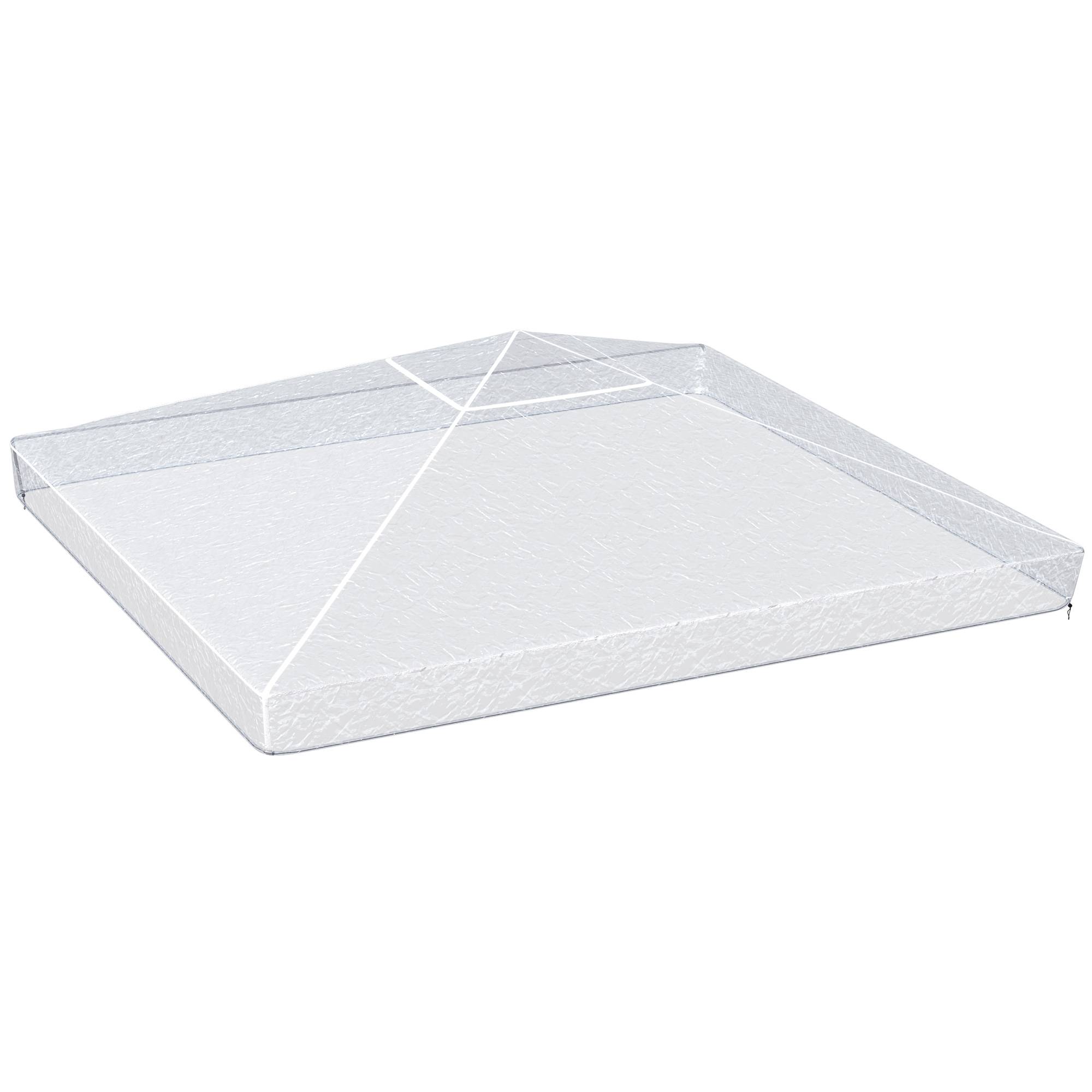 Outsunny - Housse bâche de protection transparente en PVC pour tonnelle barnum 3 x 3 m - Outsunny - Imagen 1