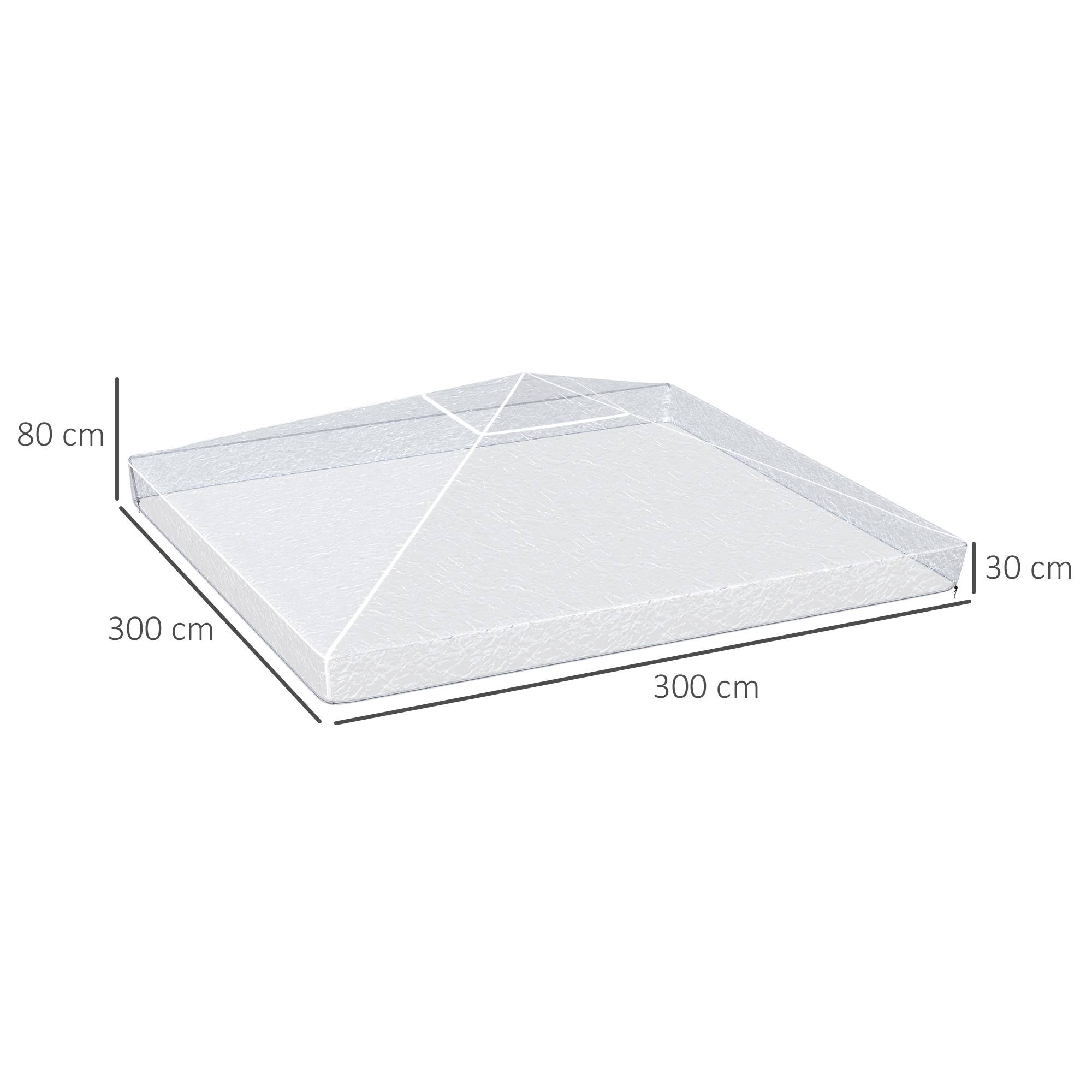 Outsunny - Housse bâche de protection transparente en PVC pour tonnelle barnum 3 x 3 m - Outsunny - Imagen 3