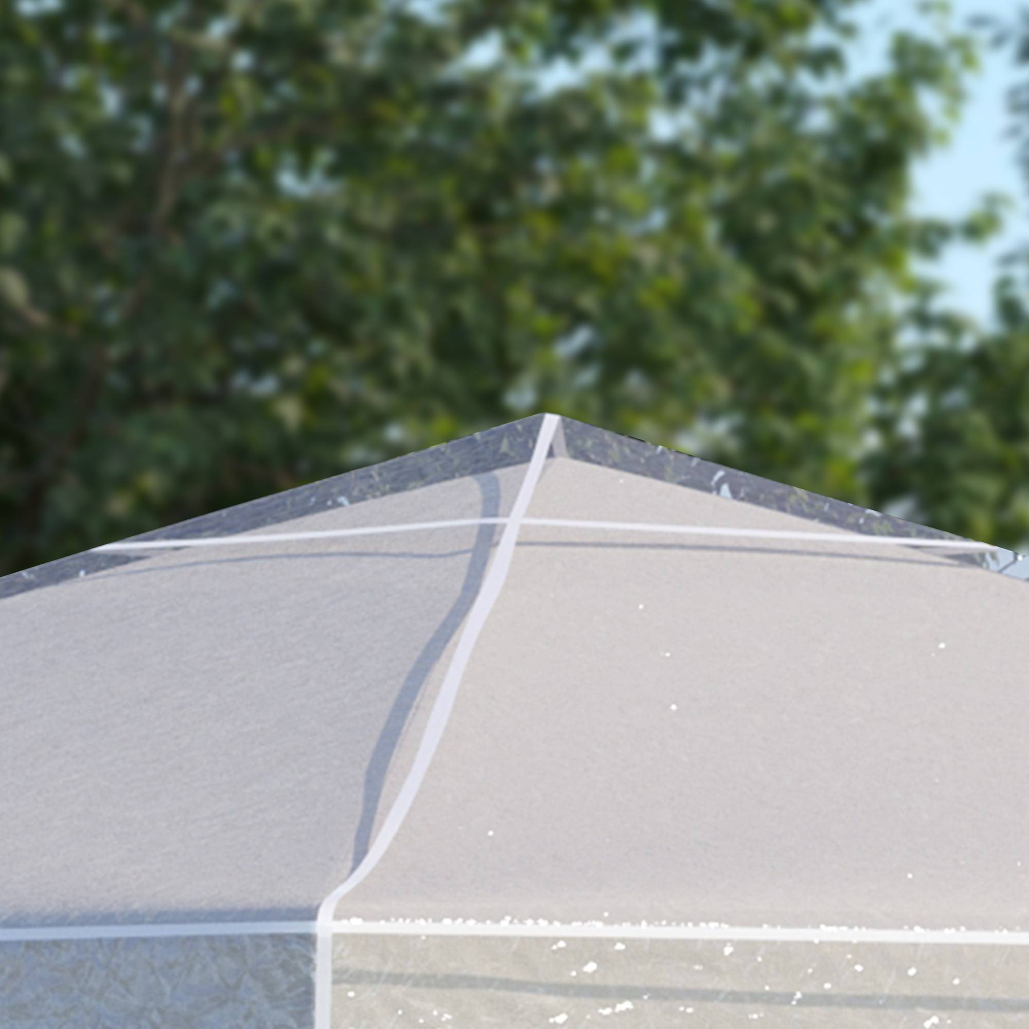 Outsunny - Housse bâche de protection transparente en PVC pour tonnelle barnum 3 x 3 m - Outsunny - Imagen 8