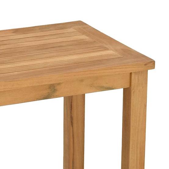 Table console bois de teck massif marron 80 x 35 x 75 cm - PANGIVO - Image 9