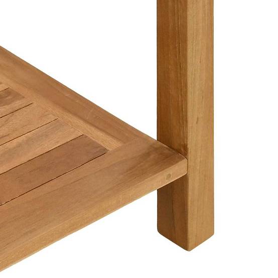 Table console bois de teck massif marron 80 x 35 x 75 cm - PANGIVO - Image 8
