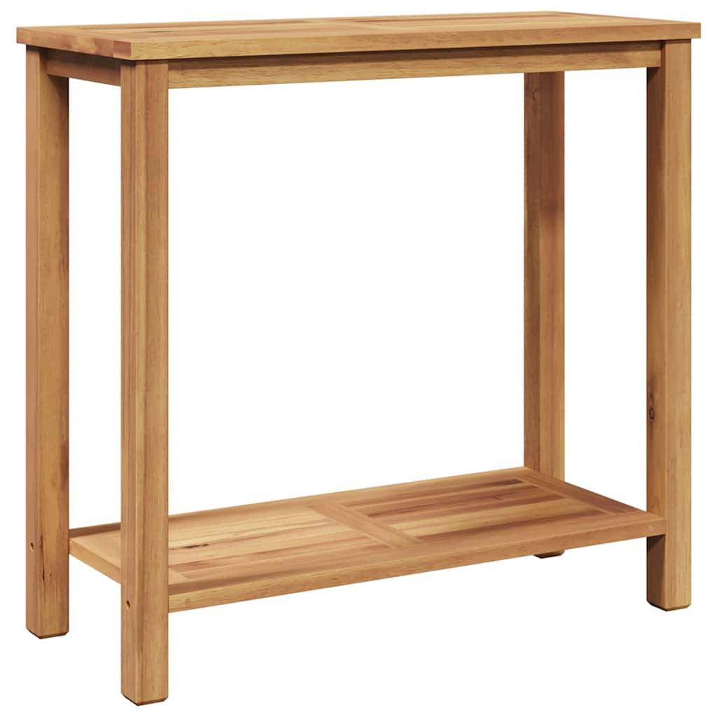 Table console bois de teck massif marron 80 x 35 x 75 cm - PANGIVO - Image 2