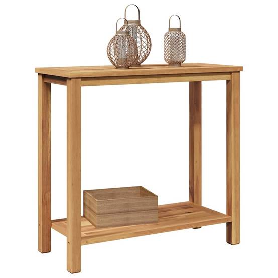 Table console bois de teck massif marron 80 x 35 x 75 cm - PANGIVO - Image 3