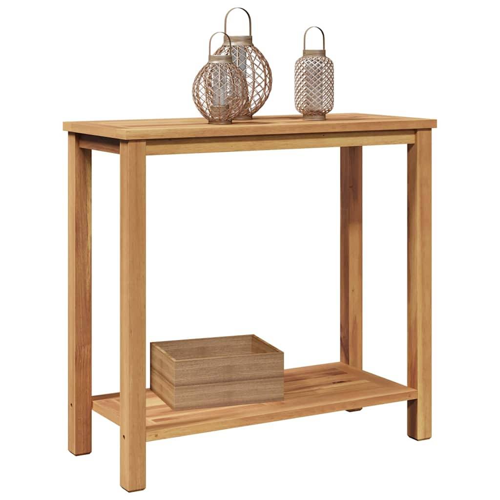 Table console bois de teck massif marron 80 x 35 x 75 cm - PANGIVO - Image 3