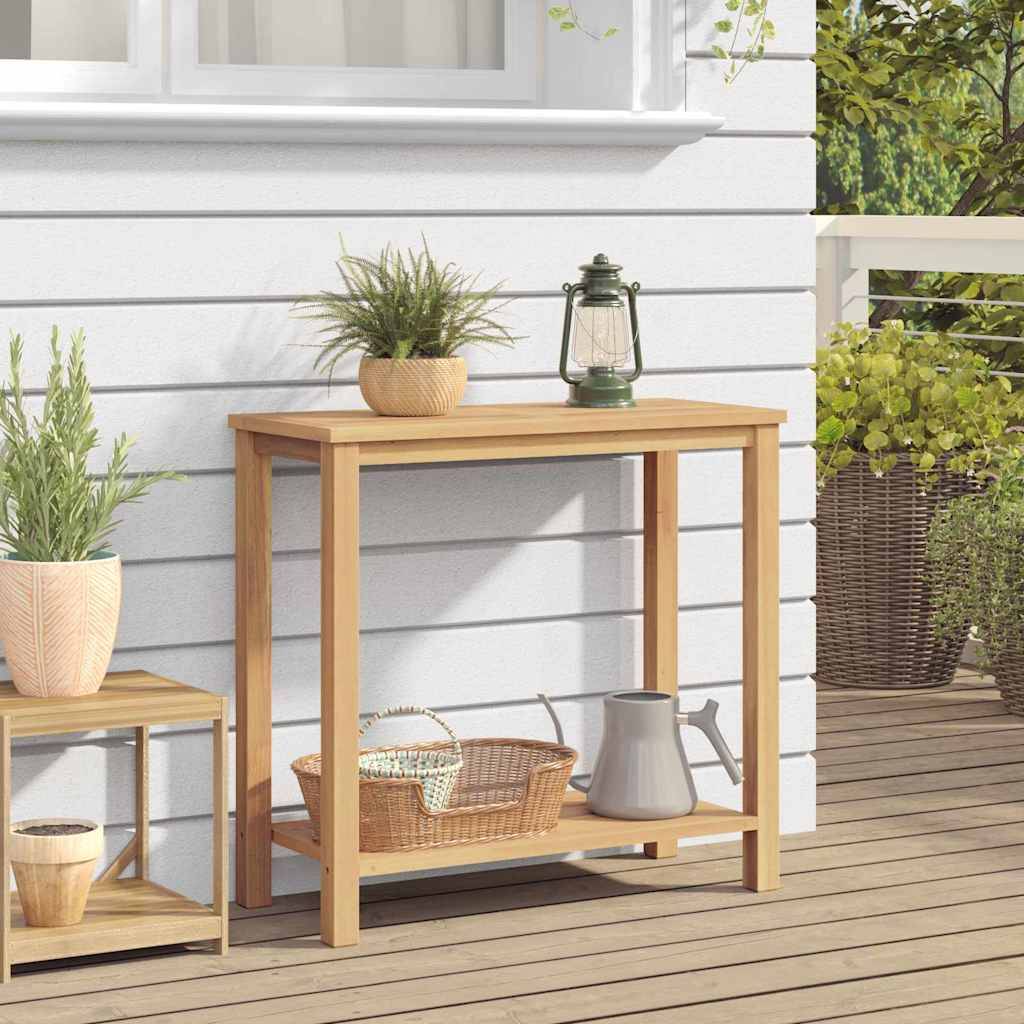Table console bois de teck massif marron 80 x 35 x 75 cm - PANGIVO - Image 4