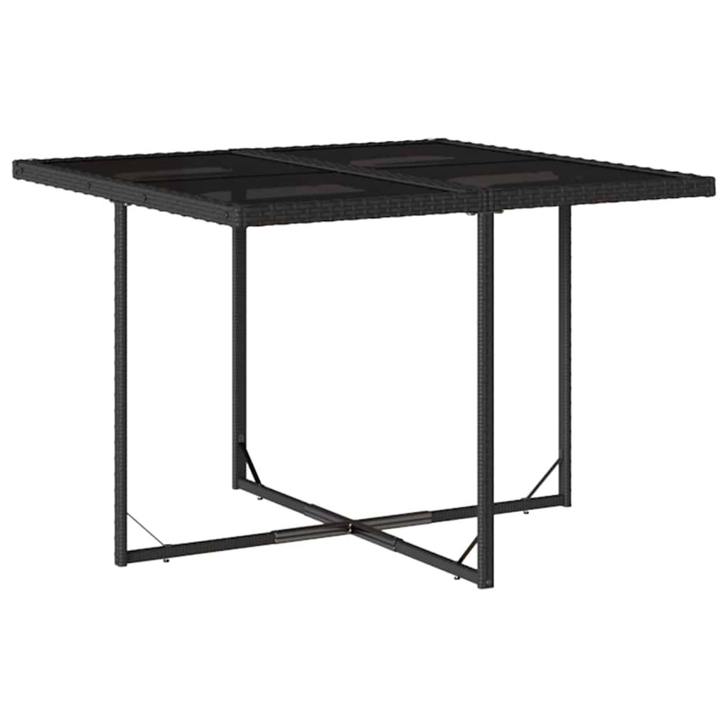 ComfortXL - Salon de Jardin Encastrable 8 Personnes Noir, Rangement Compact, Table Carrée Verre et Coussins Noirs Inclus – ComfortXL Outdoor Living - Image 3