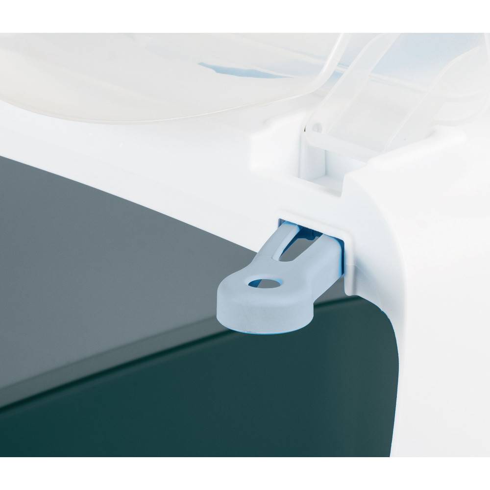 Maison de toilette Cathy Easy clean bleu acier 40 x 56 x H40 cm pour chat - Image 5