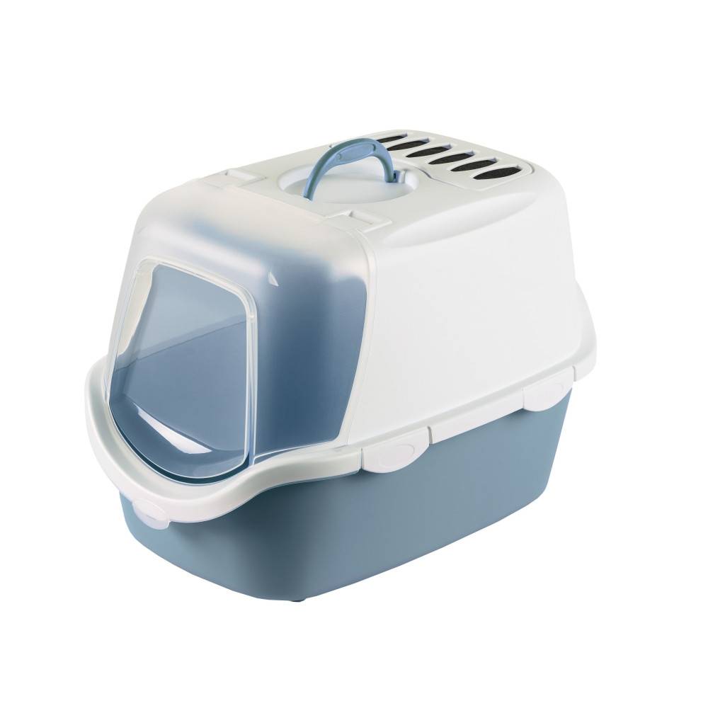 Maison de toilette Cathy Easy clean  bleu acier 40 x 56 x H40 cm pour chat - Imagen 3
