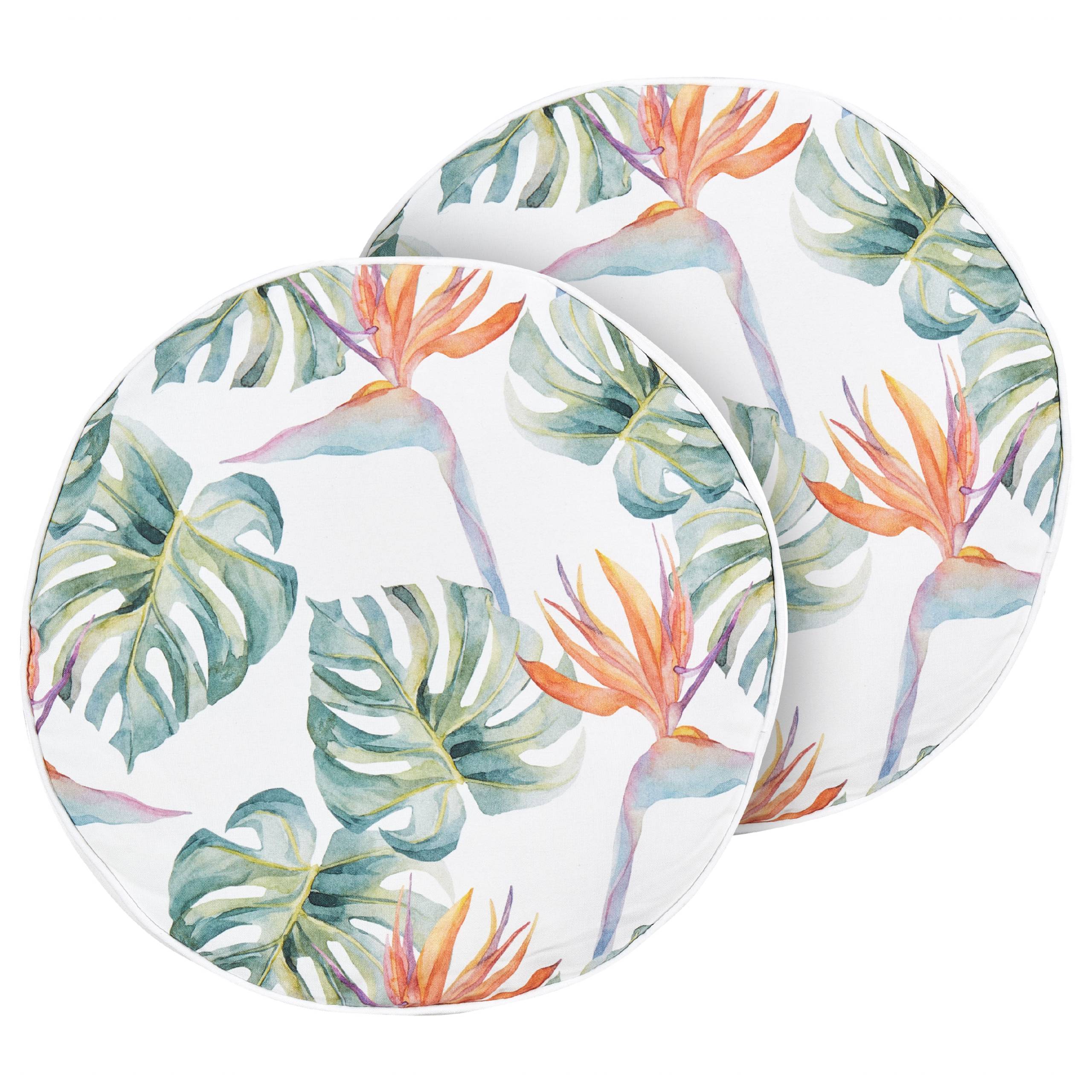 Beliani - Coussin d'extérieur Polyester Blanc TORRAZZO - Beliani - Imagen 1