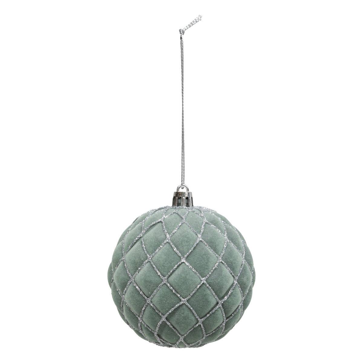 Fééric Lights & Christmas - Boule de Noël pailletté vert x9 80mm - Atmosphera Créateur d'intérieur - Imagen 9