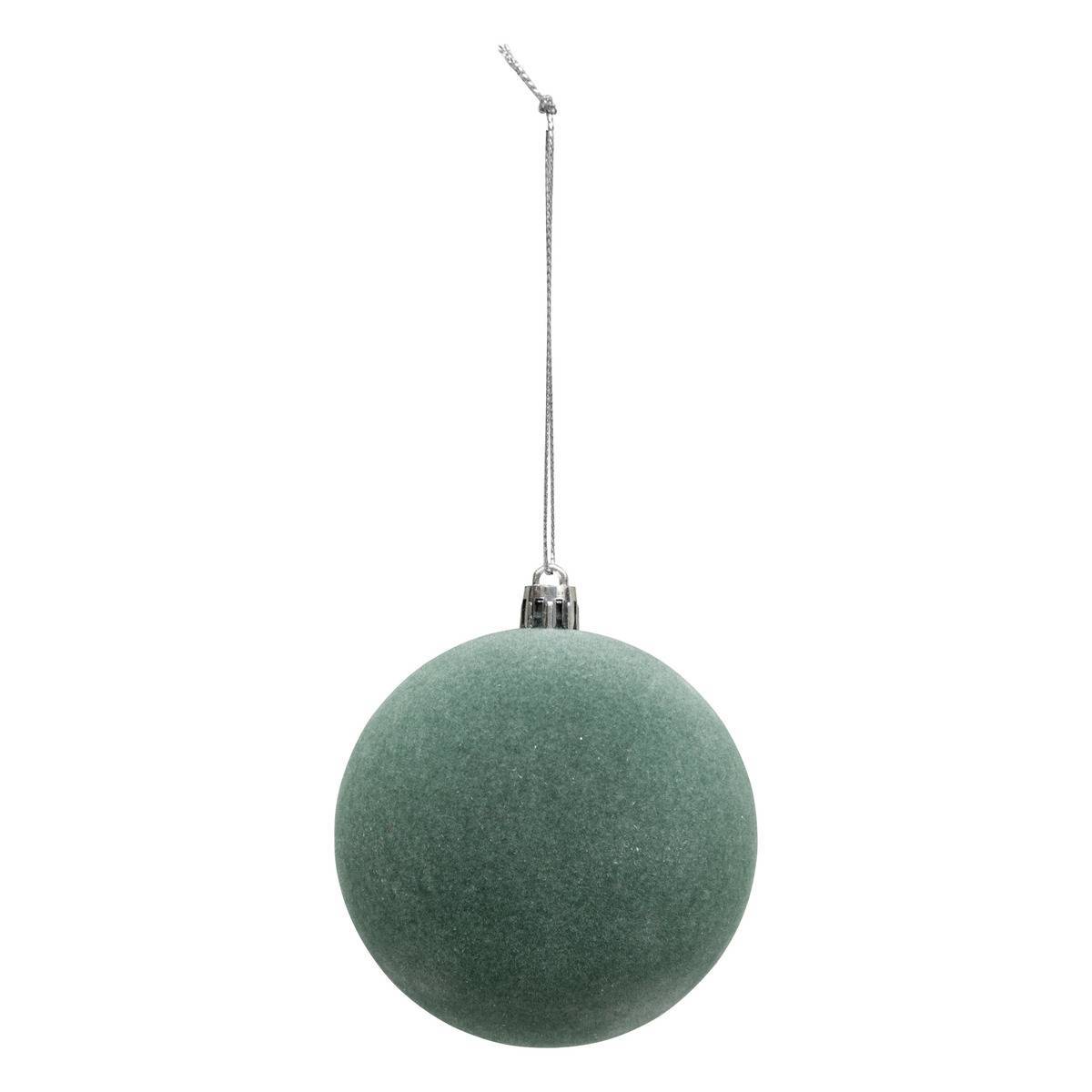 Fééric Lights & Christmas - Boule de Noël pailletté vert x9 80mm - Atmosphera Créateur d'intérieur - Imagen 4