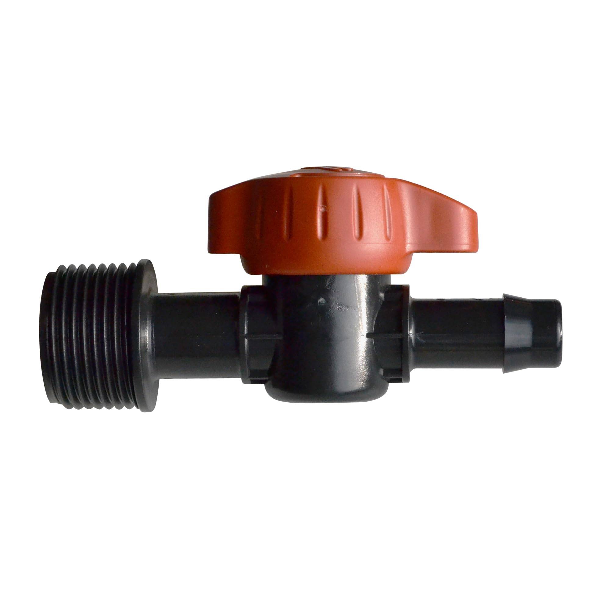 Jardibric - Jardibric - Válvula de Riego 20x27 Ø16 mm - Válvula de Cierre Goteo - Conector Manguera de Riego