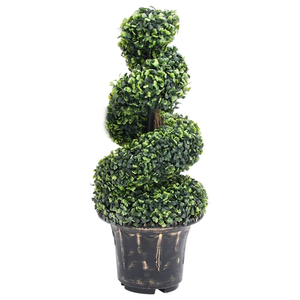 Vidaxl - Plante de buis artificiel en spirale avec pot Vert 89 cm - Image 1